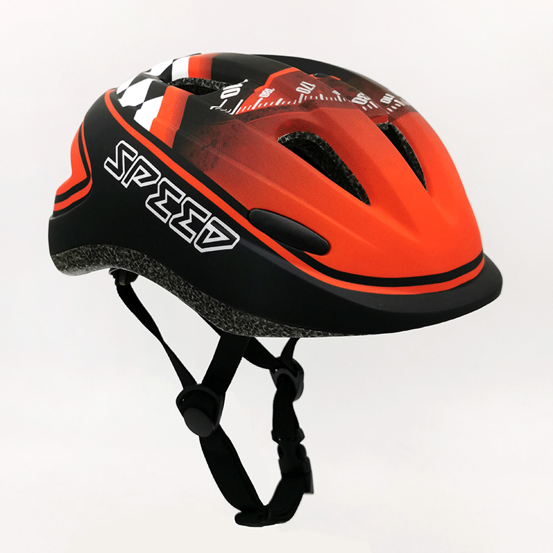 Justerbar cykelbeskyttende hjelm med hovedlås