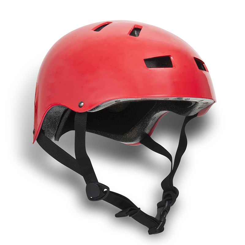 Almindelig rød ABS skøjte scooter hjelm